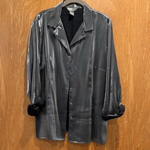 Elegant Silver/Gray Women's Blouse